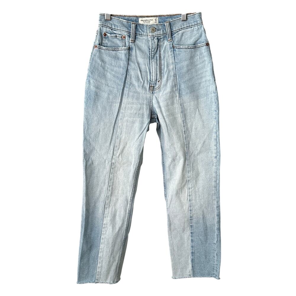 Abercrombie & Fitch Curve Love Ankle Straight Ultra High Rise 27 /4 - Picture 1 of 6